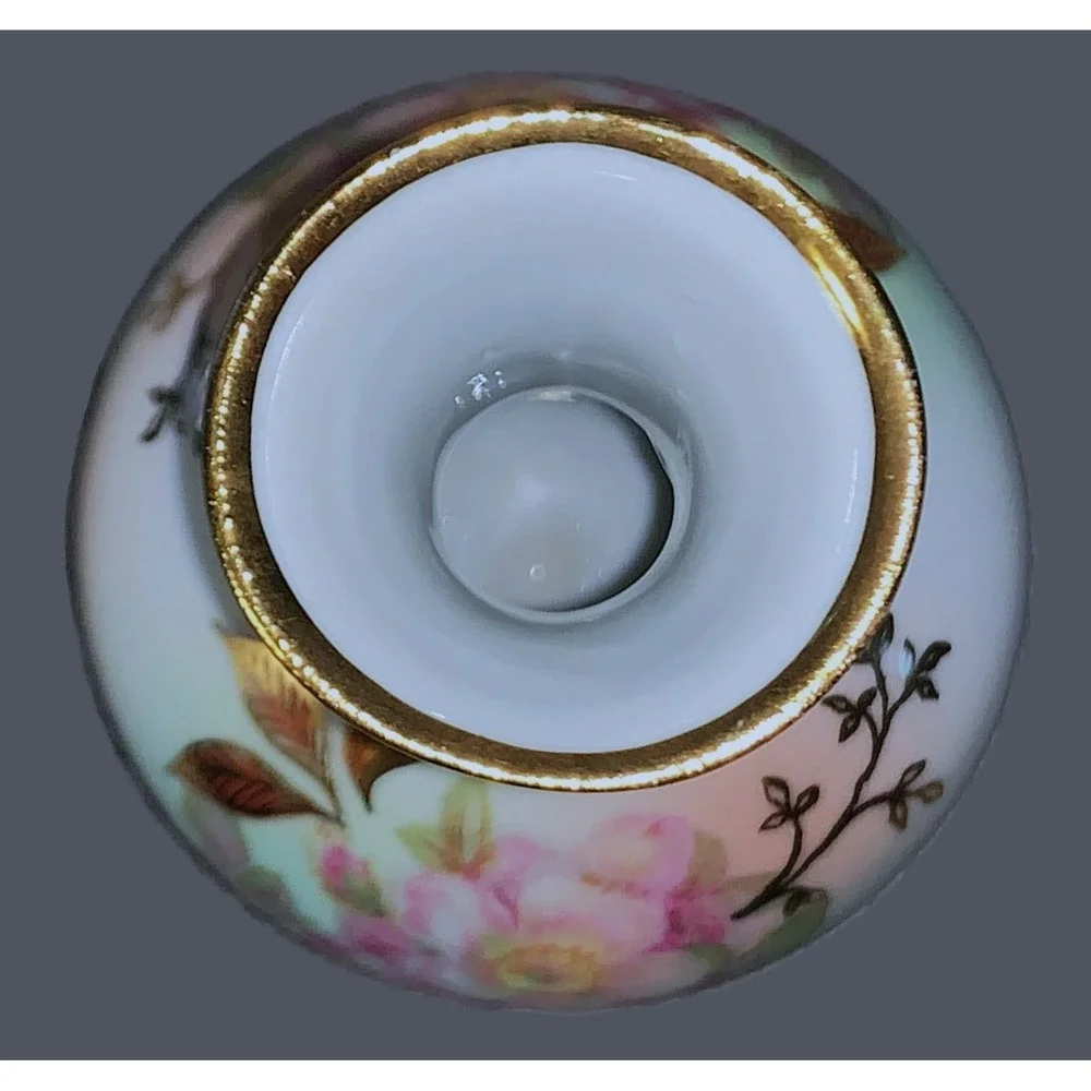 Antique Petite Cabinet Vase - Wild Rose - Bavaria Schumann Arzberg Germany